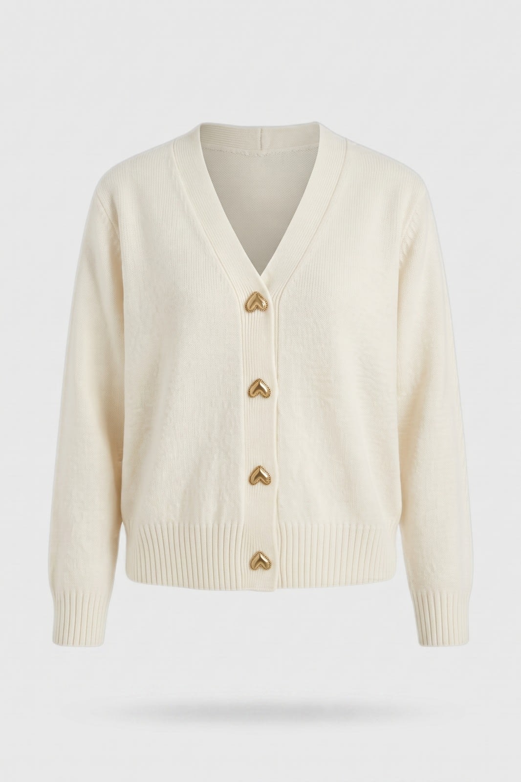 Women's Cropped Cardigan | V-Neck | White
