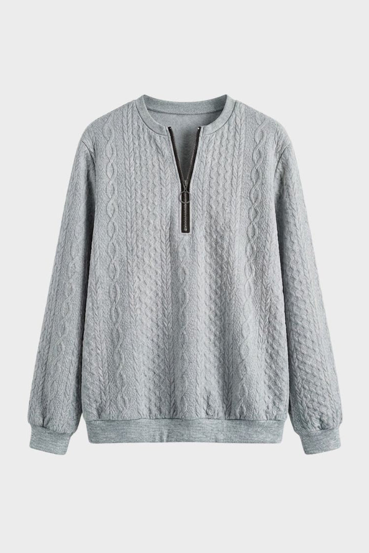 Women's Quarter-Zip Sweatshirt | Ribbed | on model