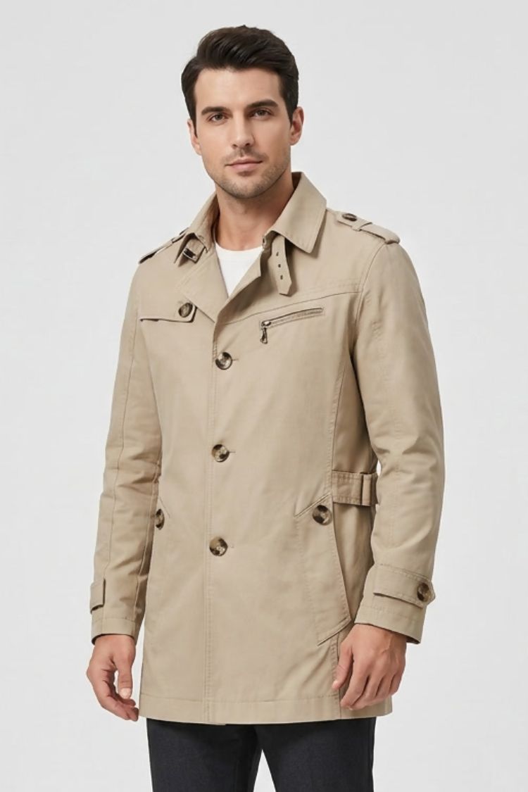Men's Field Jacket | Double-Breasted | on model