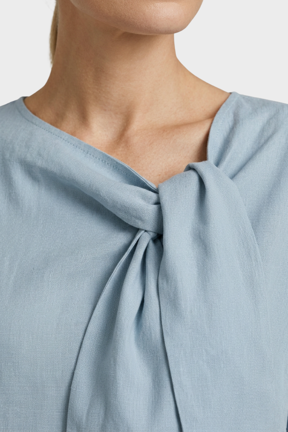 Women's Linen-Look Midi Dress | Knot | on model