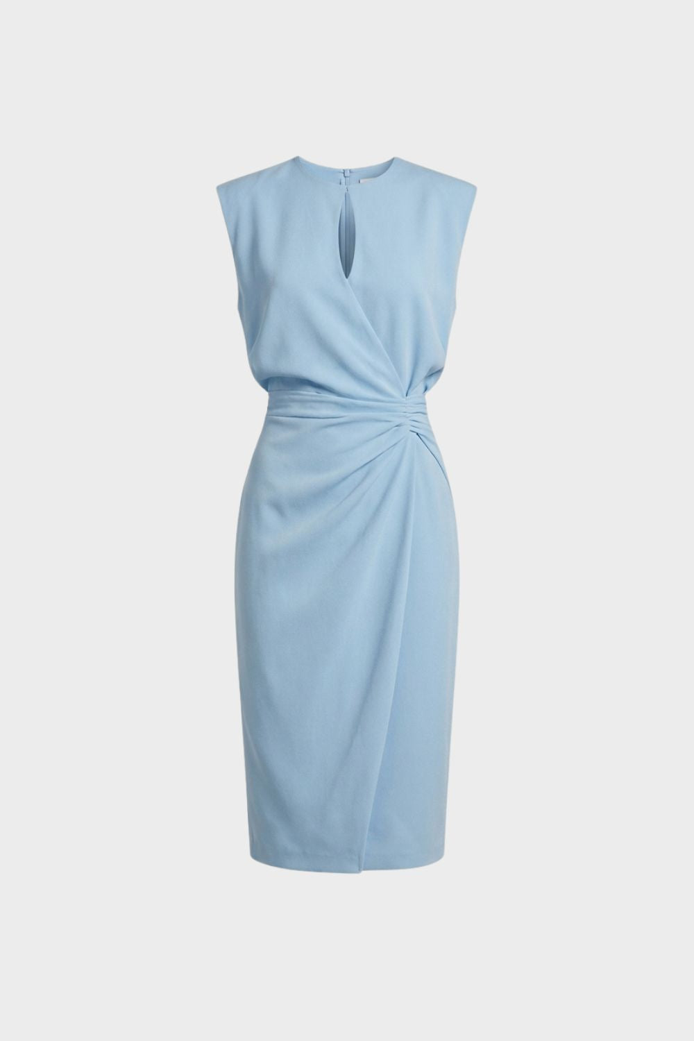 Women's Ruched Pencil Midi | Keyhole | on model
