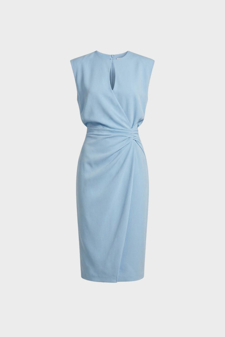 Women's Ruched Pencil Midi | Keyhole | on model