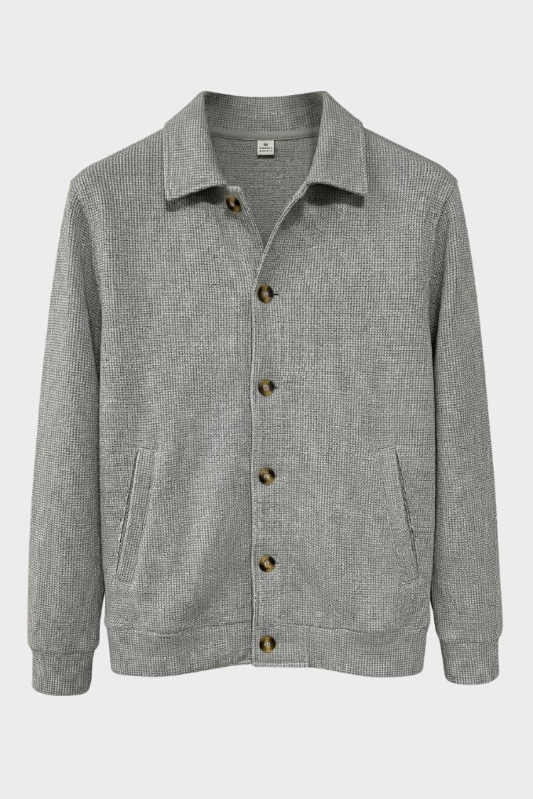 Men's Point Collar Jacket | Button-Front | on model
