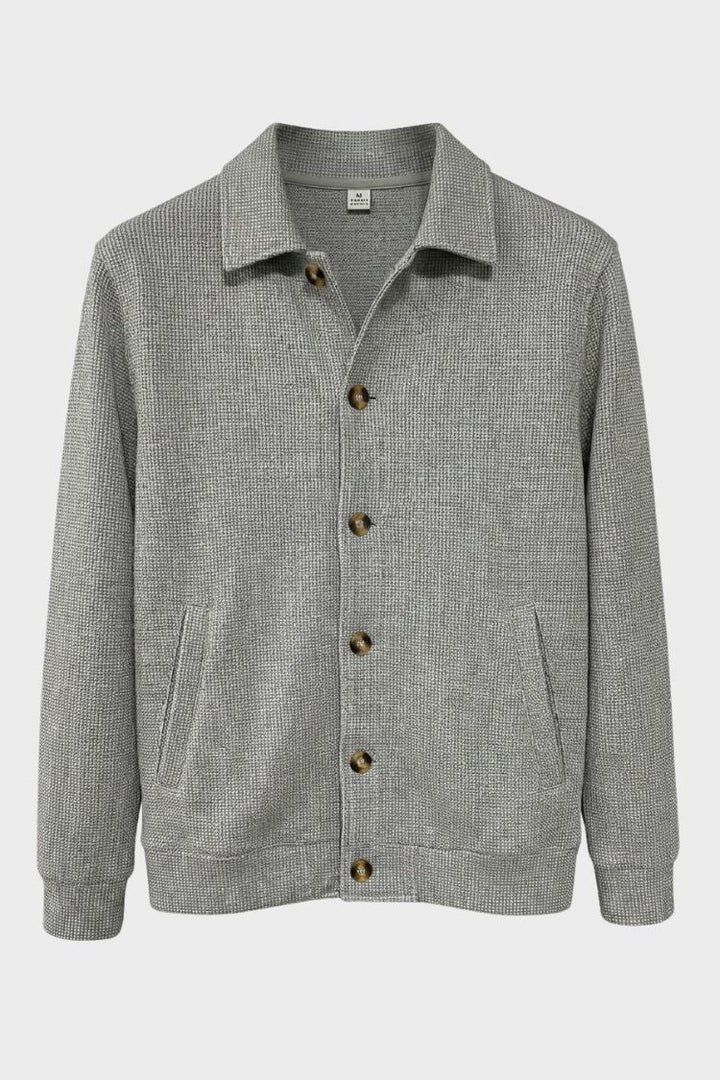 Men's Point Collar Jacket | Button-Front | on model