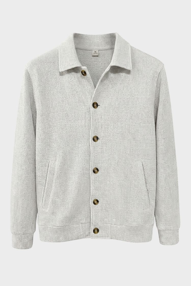 Men's Point Collar Jacket | Button-Front | White