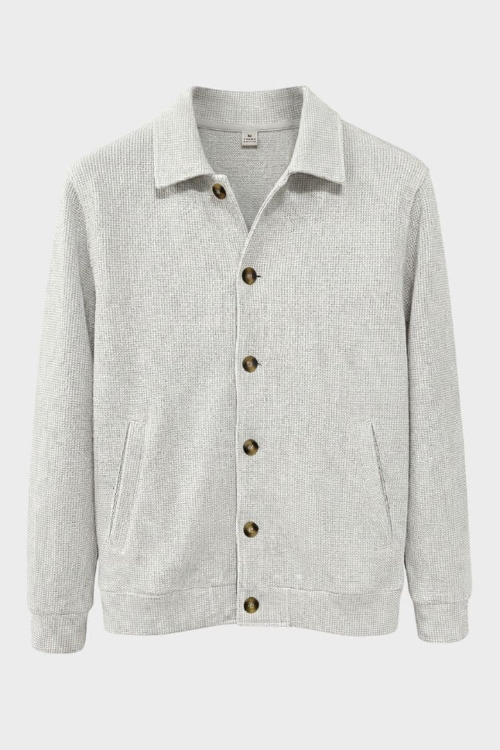 Men's Point Collar Jacket | Button-Front | White