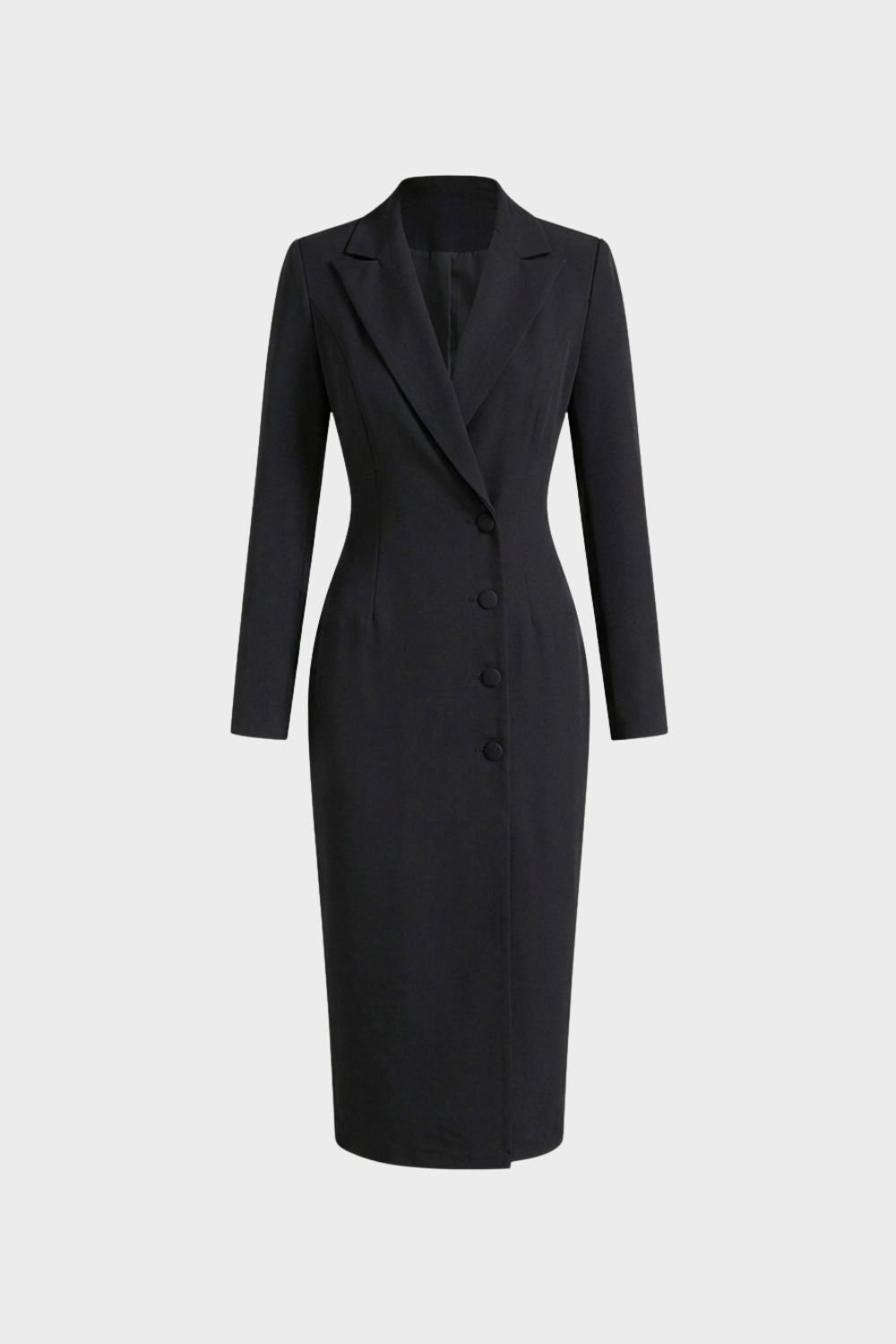 Women's Blazer Midi Dress | Tailored | Black