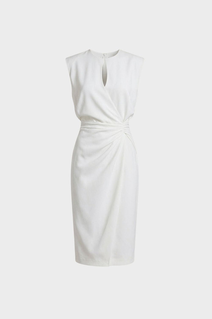 Women's Ruched Pencil Midi | Keyhole | on model