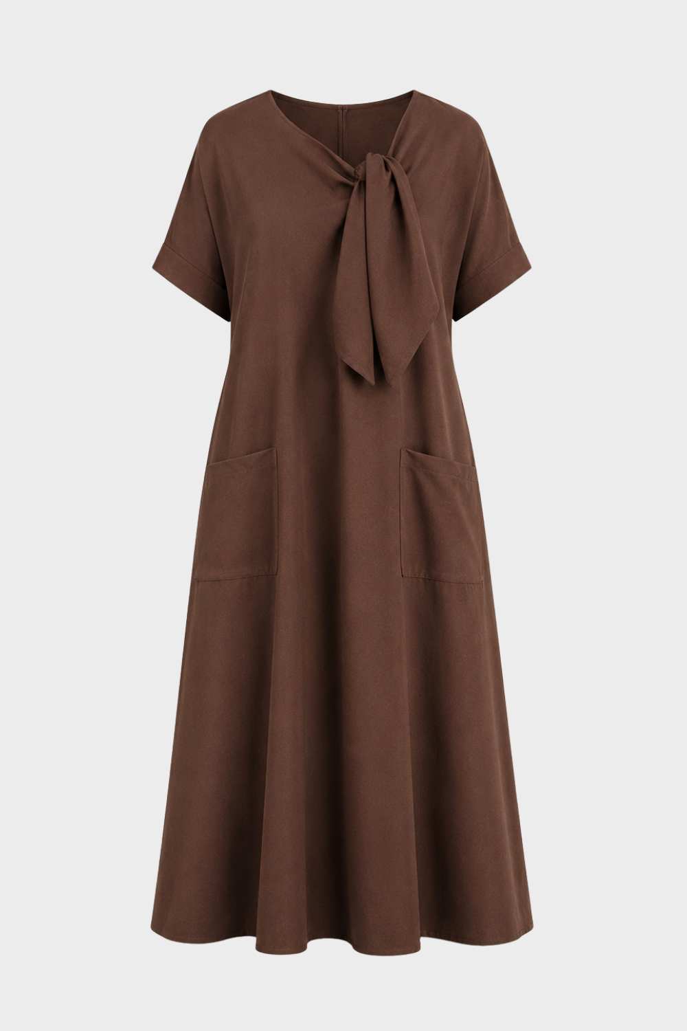 Women's Midi Dress | Knot | Brown
