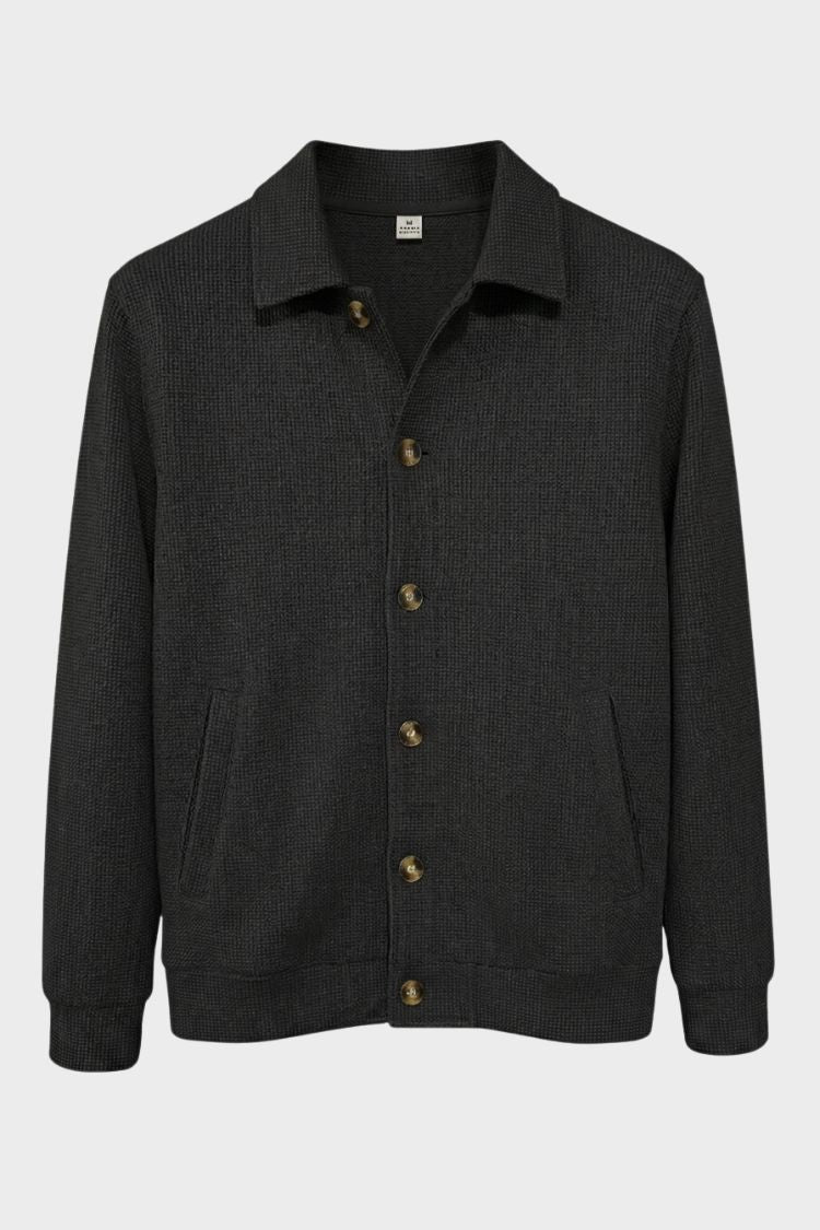 Men's Point Collar Jacket | Button-Front | on model