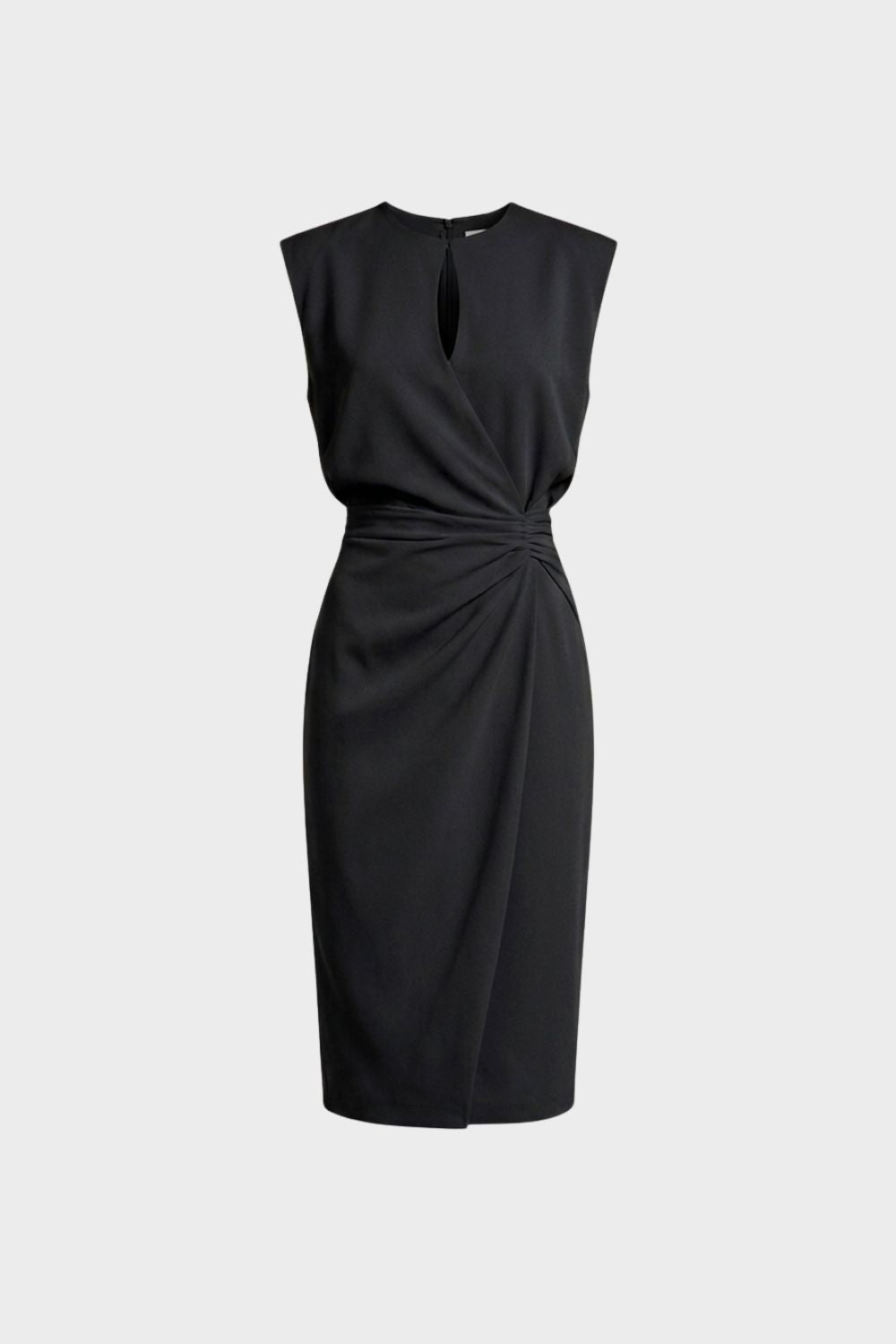 Women's Ruched Pencil Midi | Keyhole | on model