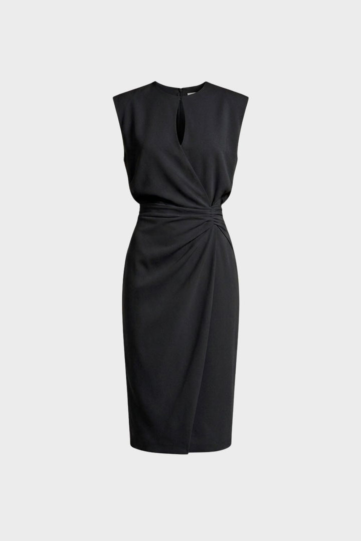 Women's Ruched Pencil Midi | Keyhole | on model