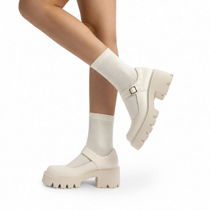 Women's Mary Jane Shoes | Chunky Platform Buckle Strap