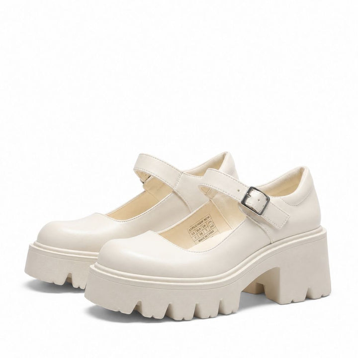 Women's Mary Jane Shoes | Chunky Platform Buckle Strap