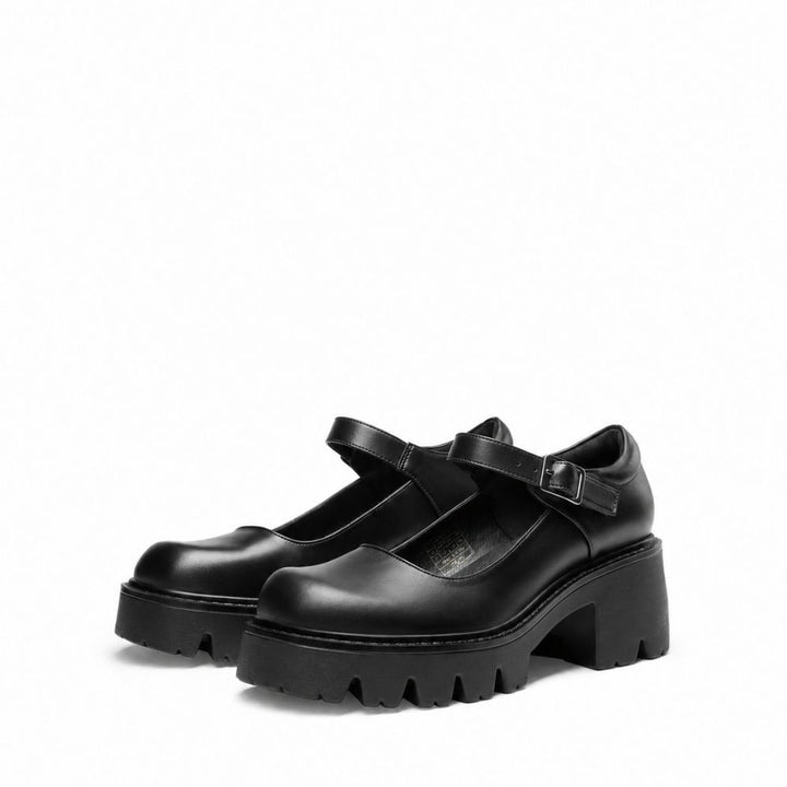 Women's Mary Jane Shoes | Chunky Platform Buckle Strap