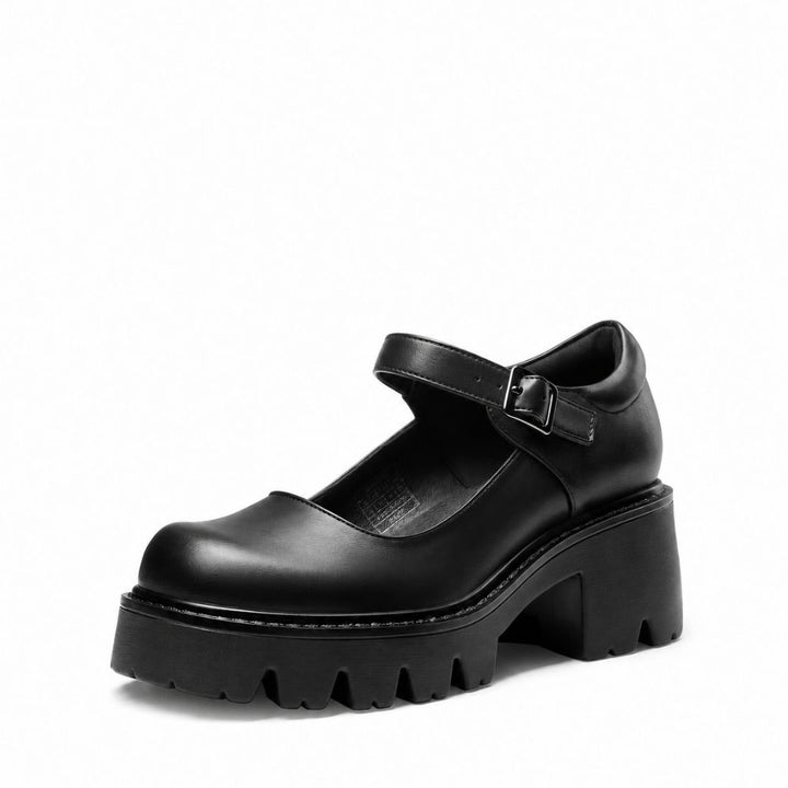 Women's Mary Jane Shoes | Chunky Platform Buckle Strap