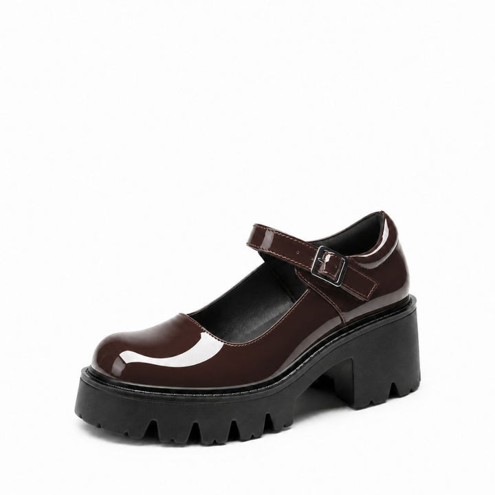 Women's Mary Jane Shoes | Chunky Platform Buckle Strap