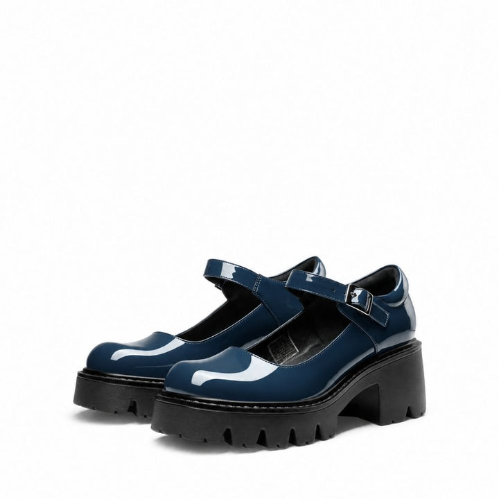 Women's Mary Jane Shoes | Chunky Platform Buckle Strap