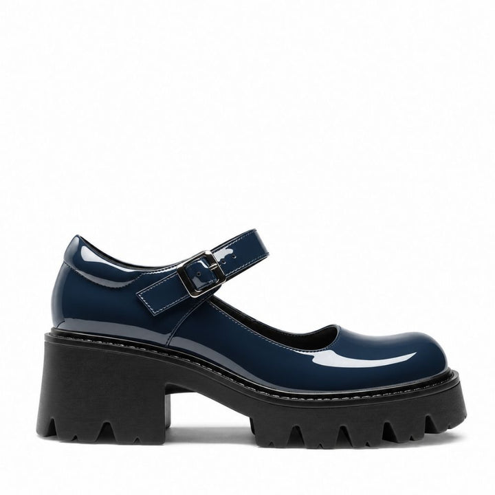 Women's Mary Jane Shoes | Chunky Platform Buckle Strap