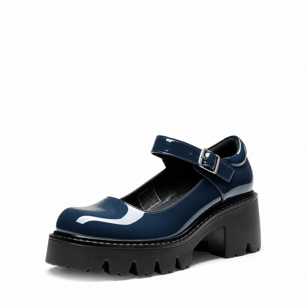 Women's Mary Jane Shoes | Chunky Platform Buckle Strap