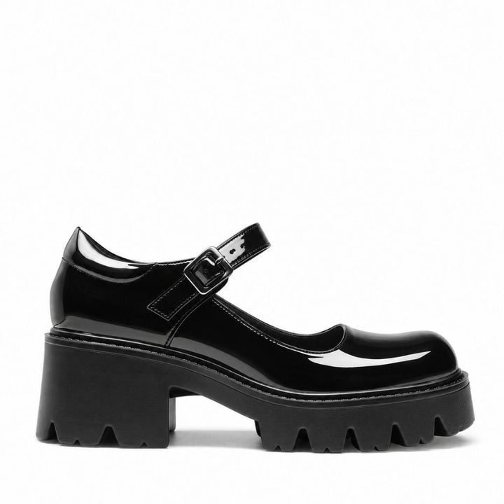 Women's Mary Jane Shoes | Chunky Platform Buckle Strap