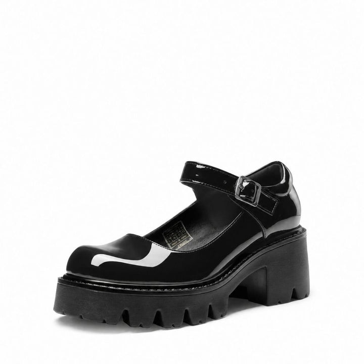 Women's Mary Jane Shoes | Chunky Platform Buckle Strap