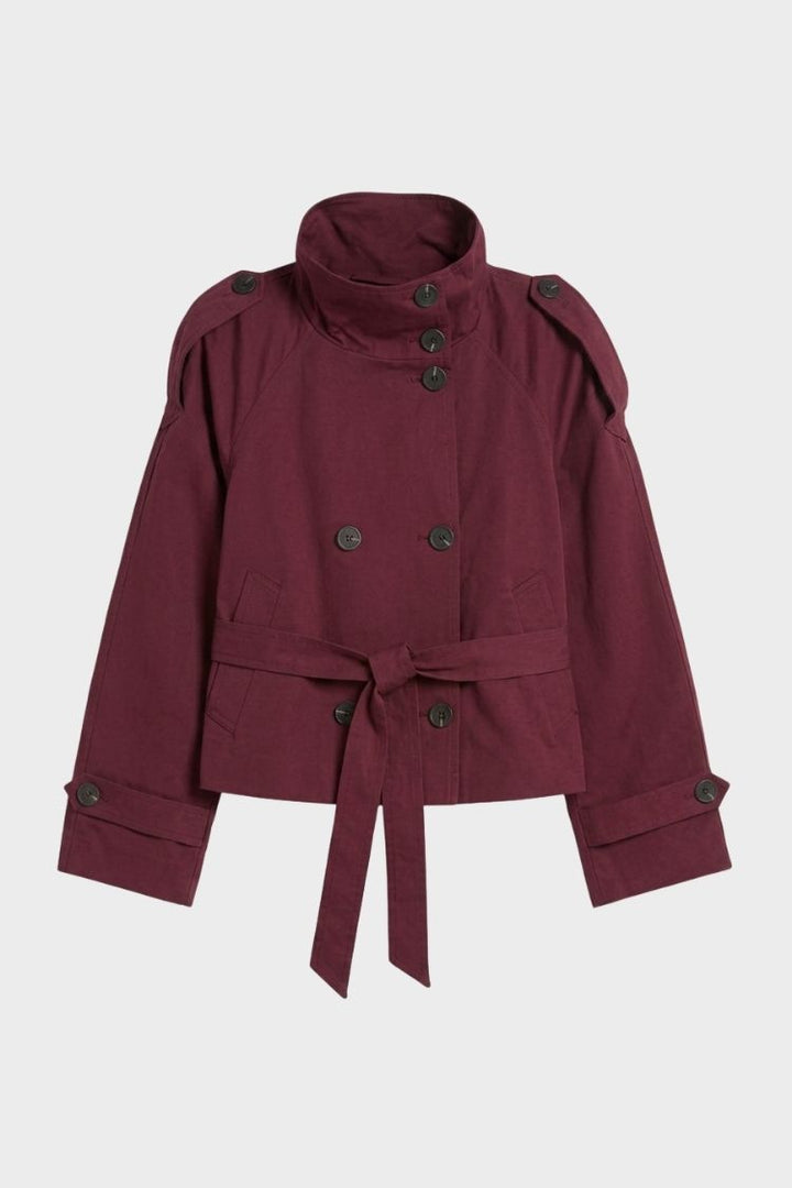 Women's Crop Trench Jacket | Belted | on model