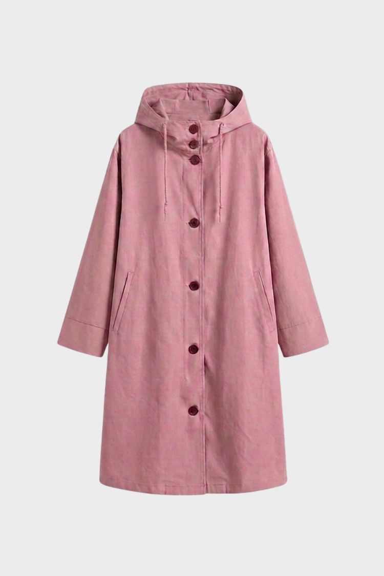 Women's Hooded Coat | A-Line Silhouette | on model