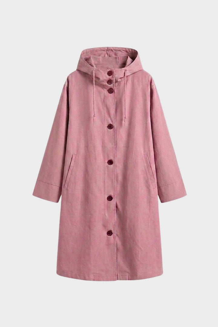 Women's Hooded Coat | A-Line Silhouette | on model