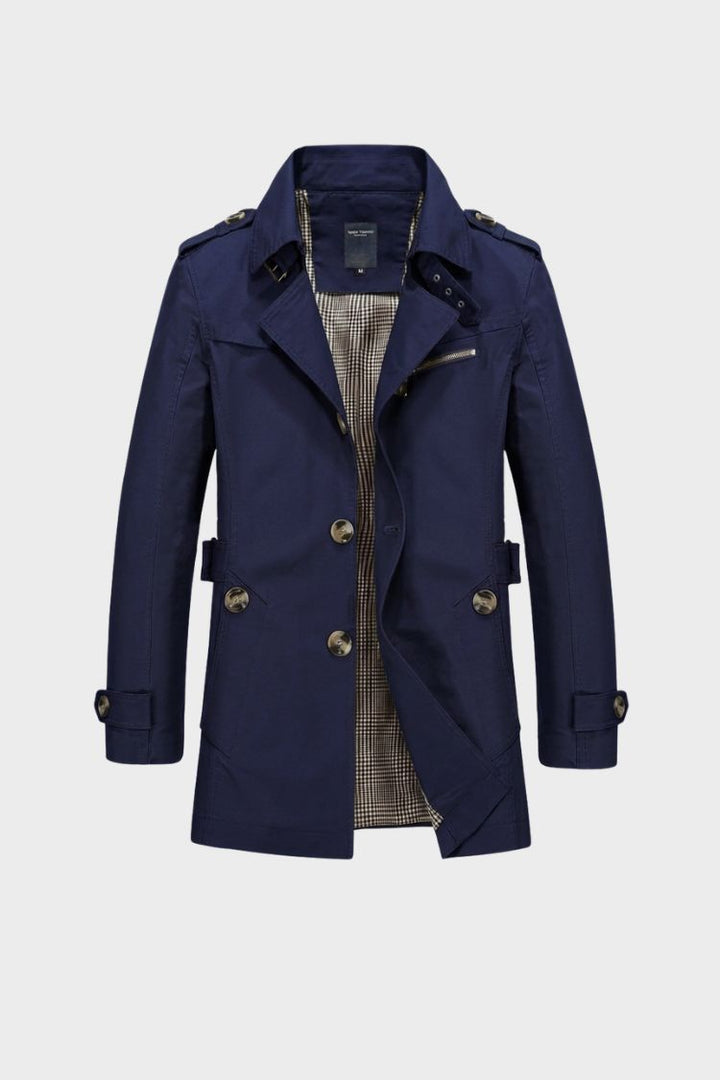 Men's Field Jacket | Double-Breasted | Blue