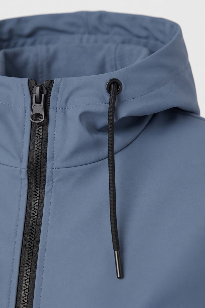 Women's Hooded Rain Jacket | Zip Front | on model