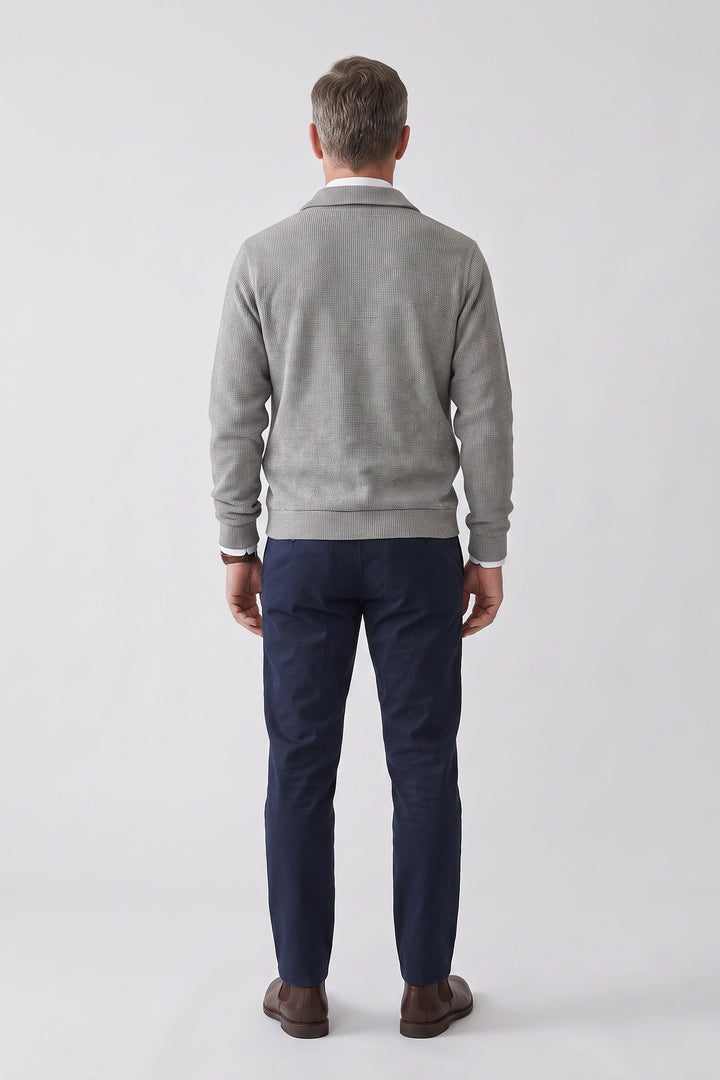 Men's Point Collar Jacket | Button-Front | on model