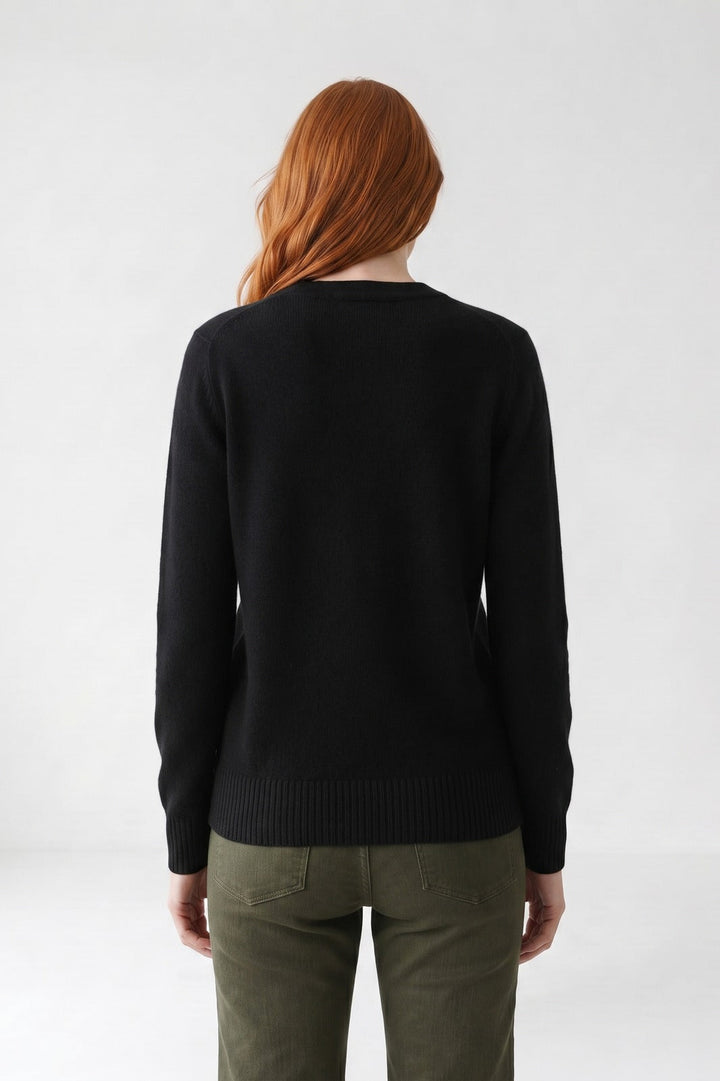 Women's Cropped Cardigan | V-Neck | on model