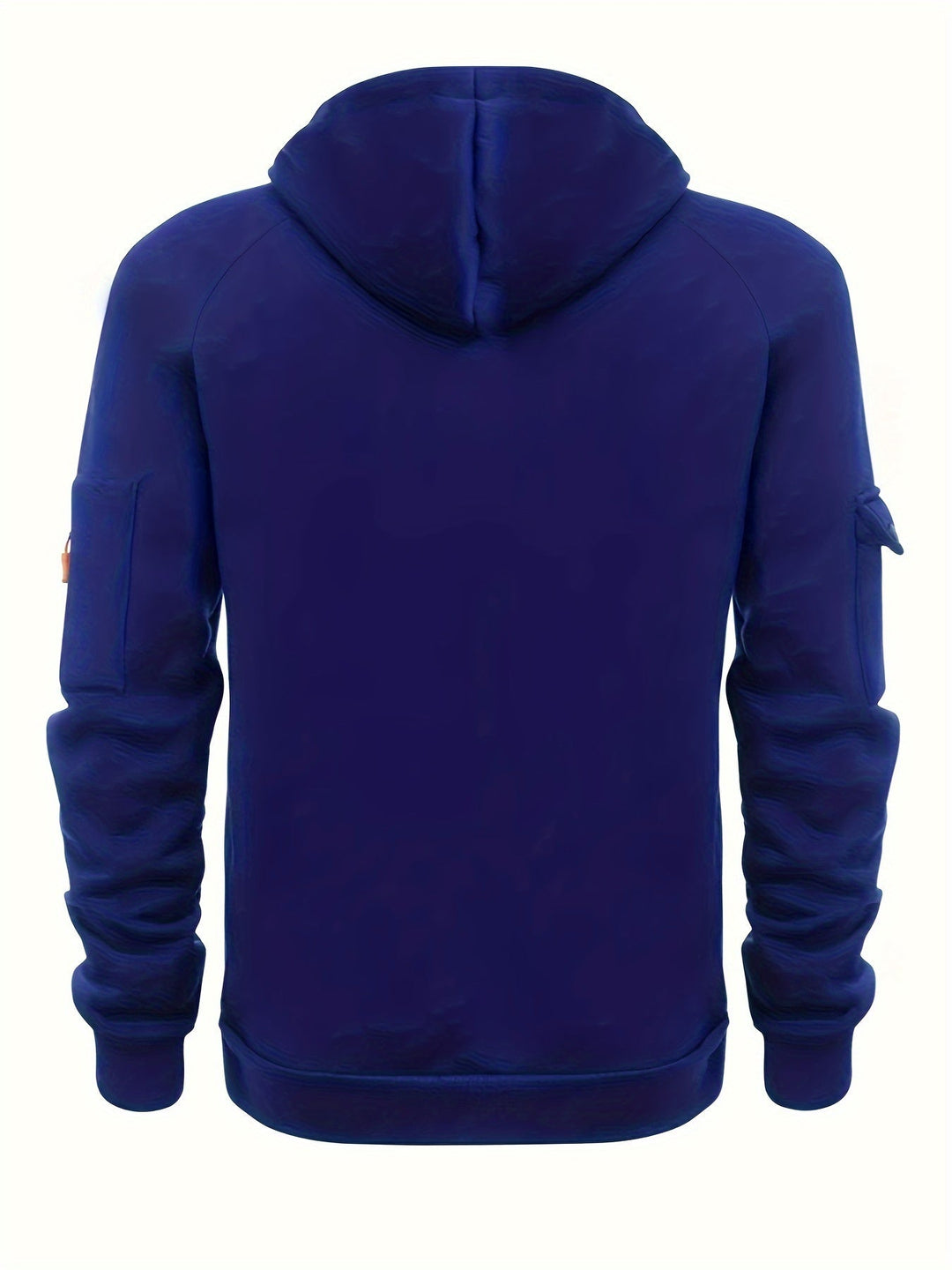 Men's quarter zip hoodie, sleeve pocket drawstring pullover, view 18