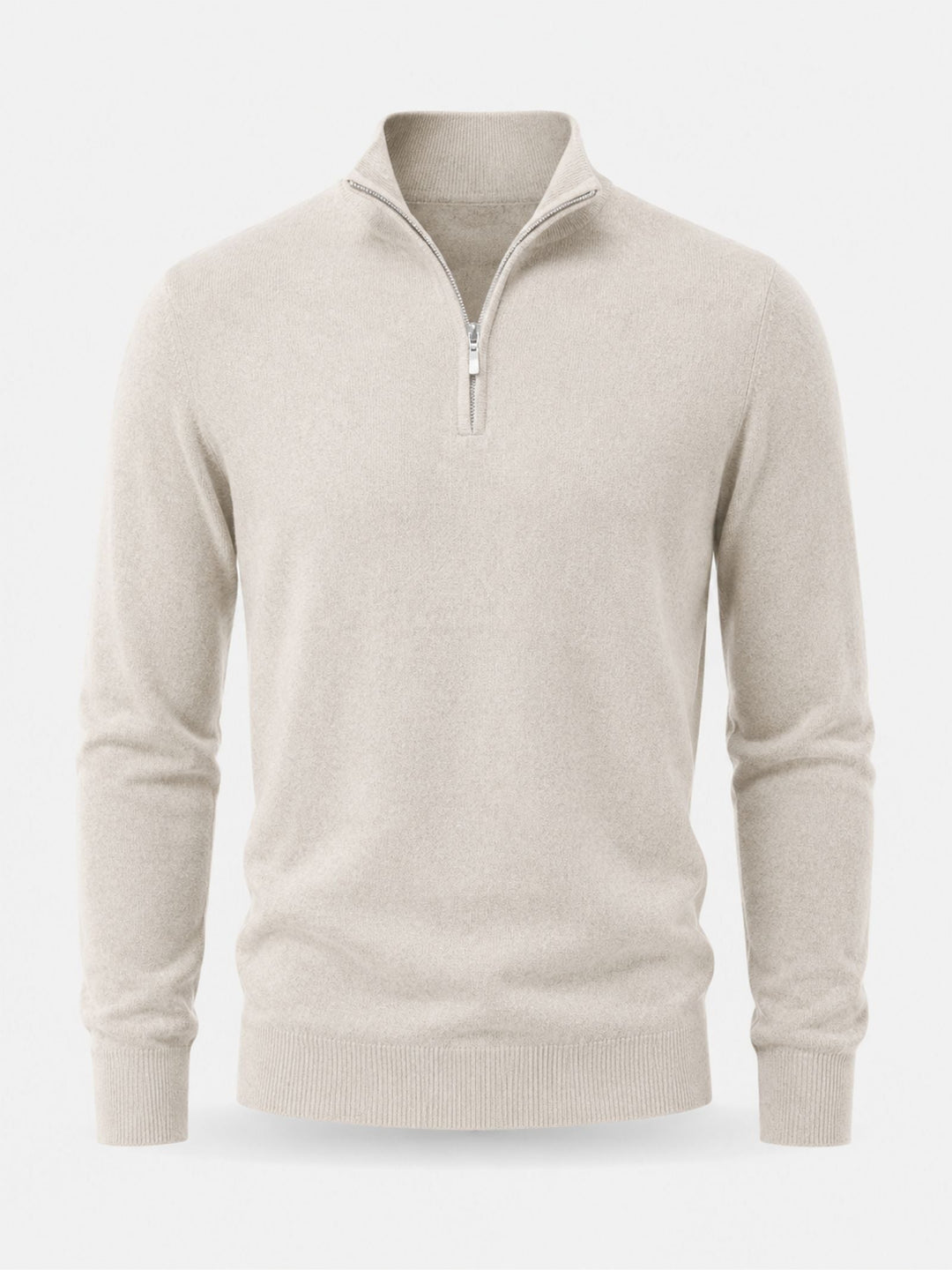 Men's quarter zip jumper, fine knit half zip, view 4