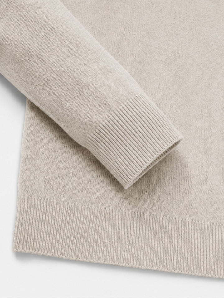 Men's quarter zip jumper, fine knit half zip, view 7