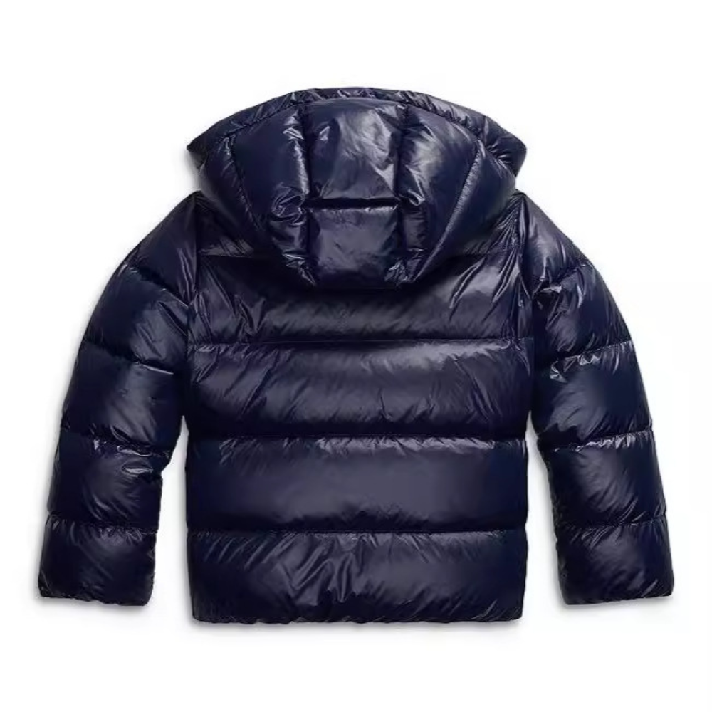 Women's puffer jacket, glossy short quilted, view 1
