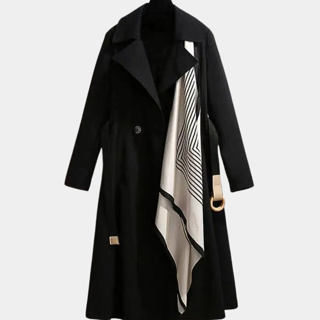 Trench Coat in black, front view, view 2