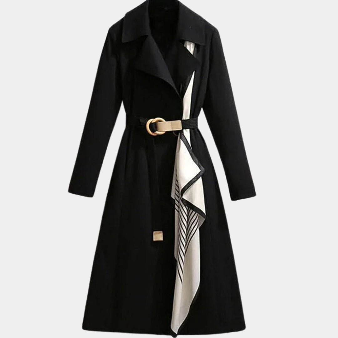 Trench Coat in black, front view, view 3