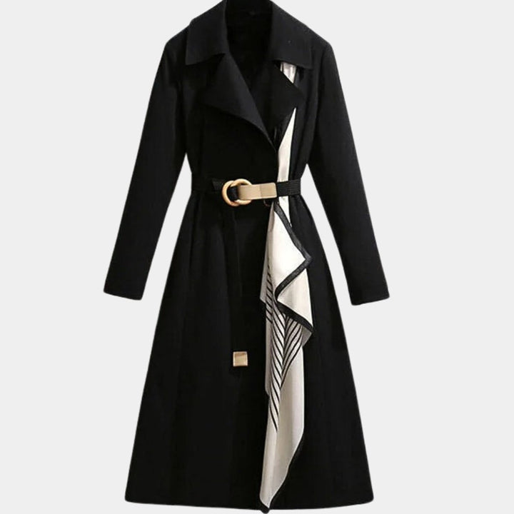 Trench Coat in black, front view, view 3