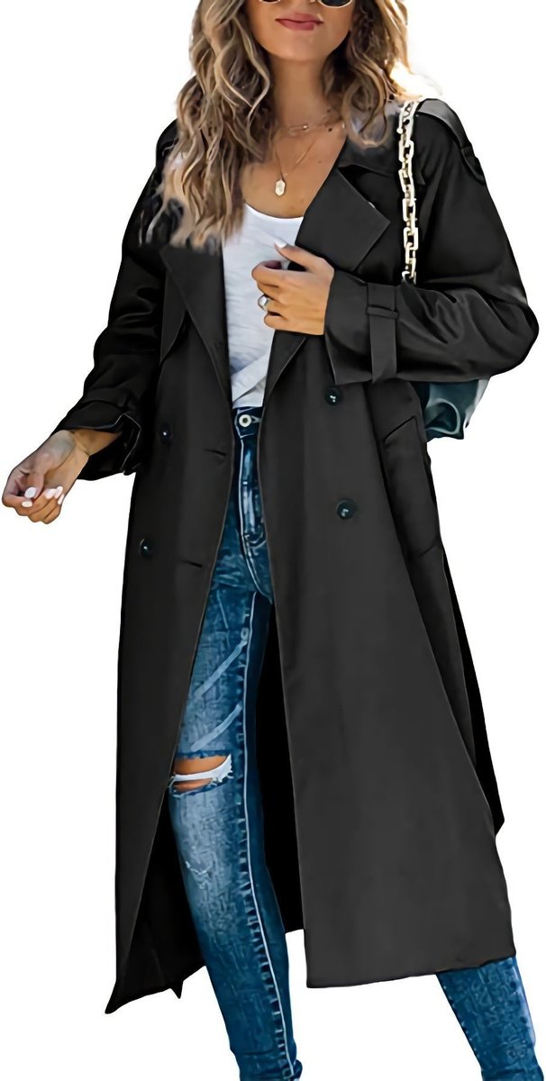Trench Coat in black, on model