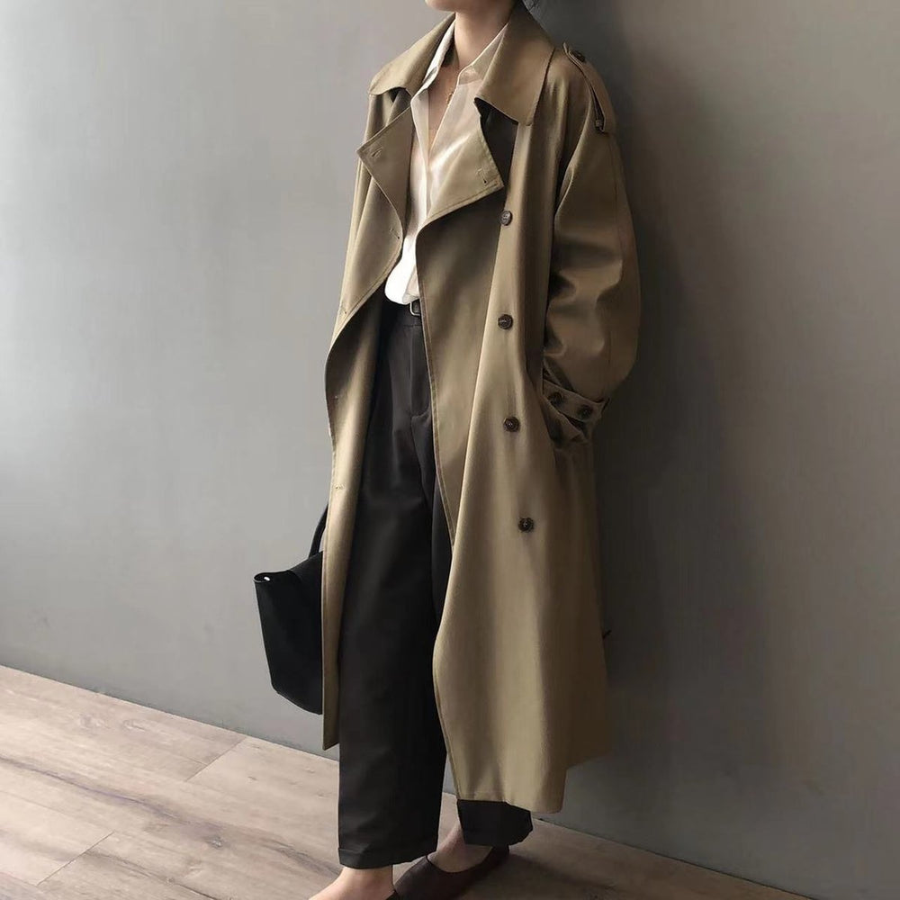Trench Coat in khaki, on model