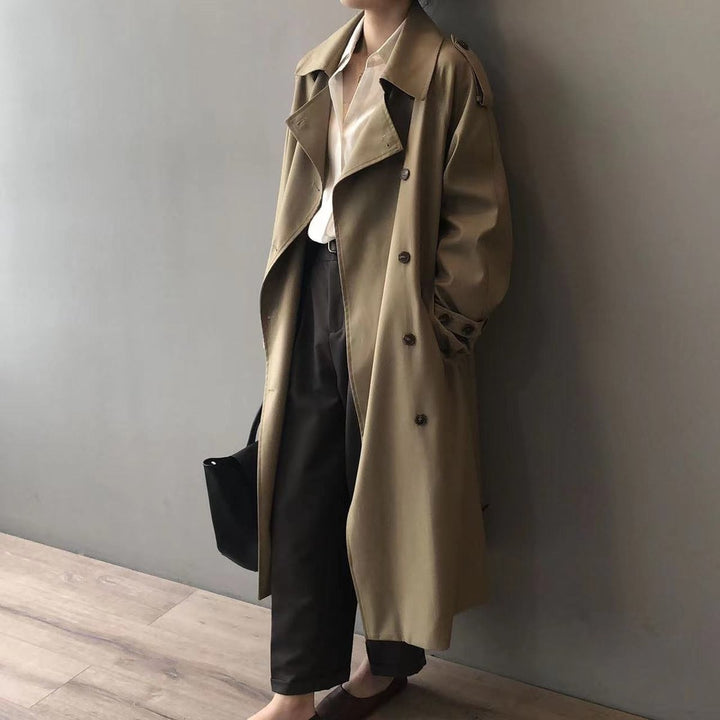 Trench Coat in khaki, on model
