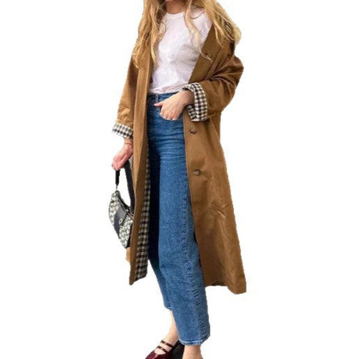 Trench Coat in khaki, on model, view 4