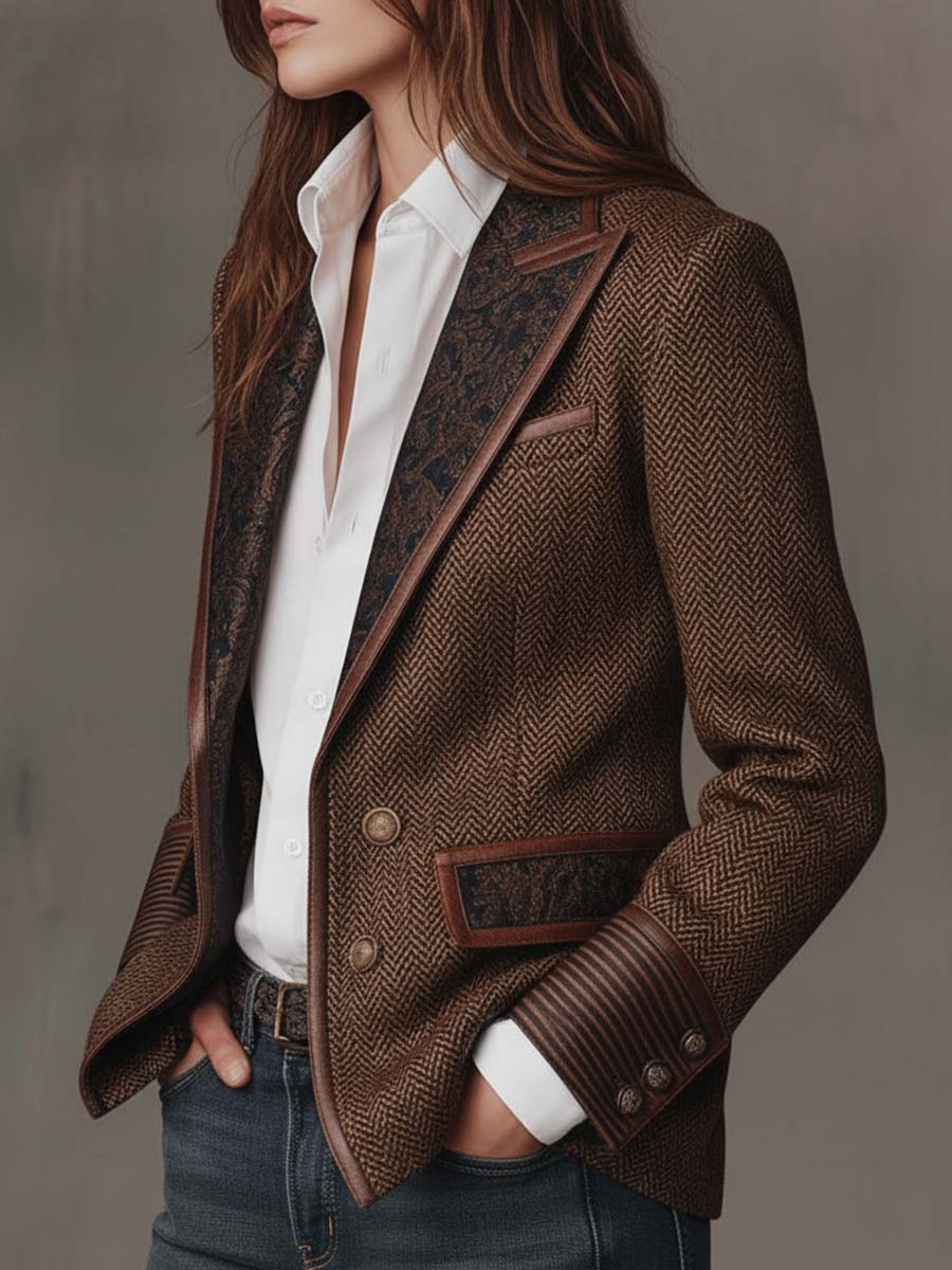 Opposite side view showing the welt chest pocket