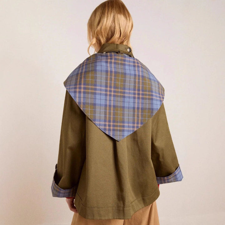 Utility Jacket in olive, back view